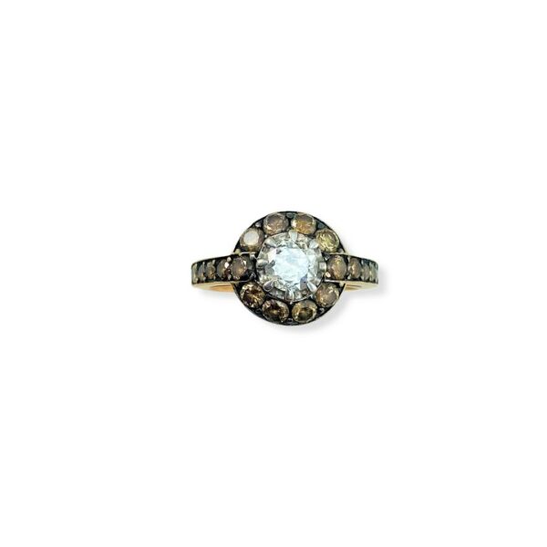 anello-ororosa-diamanti-brown-marikadecesare-18kt