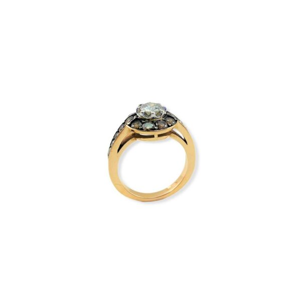 anello-ororosa-diamanti-brown-marikadecesare-18kt