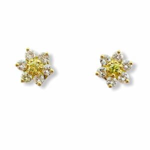 orecchini-fiore-diamanti-diamanticolorati-diamantigialli-oro-18kt-marikadecesare-gioielli