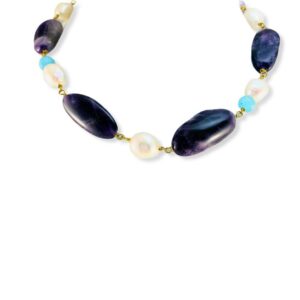 collana-choker-collanachoker-ametista-perle-turchesi-argento-oro-marikadecesare