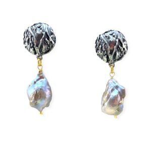orecchini-gioielliartigianali-gioielli-perle-perlebarocche-argento-oro-marikadecesare-baroque