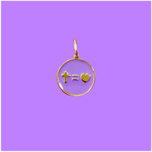 marikadecesare-gioielli-croceugualecuore-ciondoli-jesus-love-gioieliinargento-giallo-viola