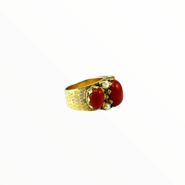 anelliantichi-gioiellivintage-corallo-perle-14kt-marikadecesare