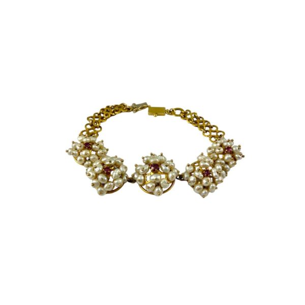 bracciale-rètro-gioiellidepoca-oro-perle-marikadecesare-gioiellivintage-14kt